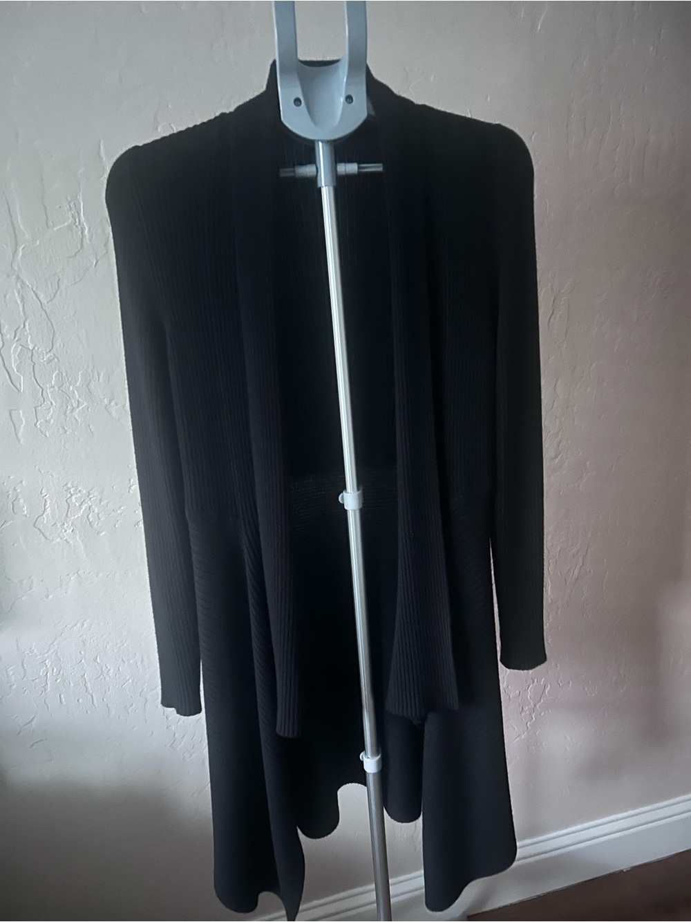 The Limited Black Open-Front Ribbed Cardigan